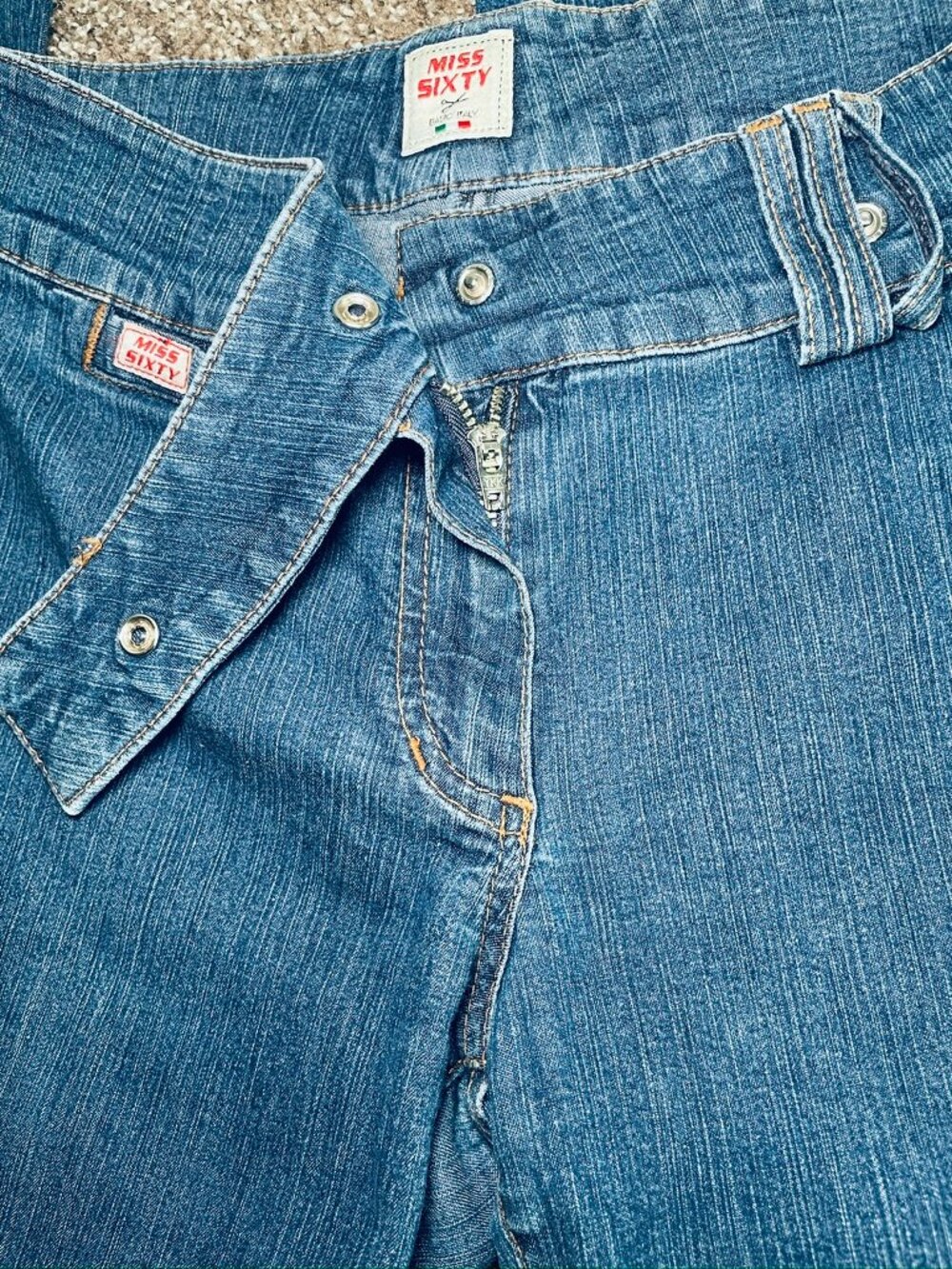 MISS SIXTY Vintage Y2K Layered Waist Flare Jeans Size 25 Medium Wash - Picture 8 of 8